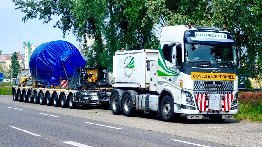 Image d'illustration de l'actualité Le transport exceptionnel d'un moteur de 86T à travers la France
