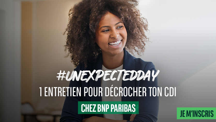 Image d'illustration de l'actualité Envie de vivre un #UnexpectedDay chez BNP Paribas? Rdv les 19 et 26 mai 2025