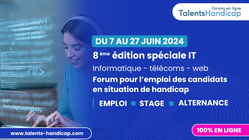 Image d'illustration de l'actualité Forum en ligne Talents Handicap du 7 au 27 juin 2024