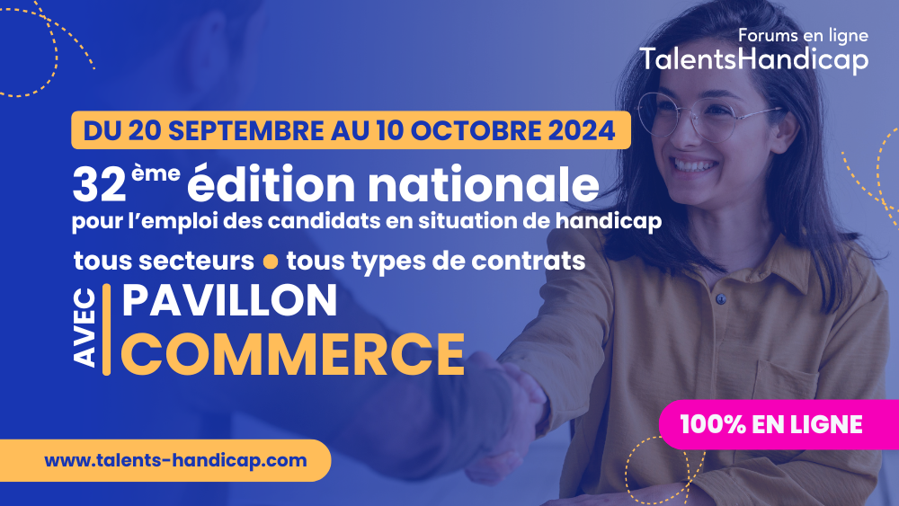 Image d'illustration de l'actualité Forum en ligne Talents Handicap du 20 septembre au 10 octobre 2024