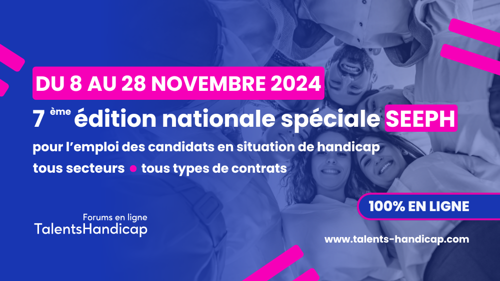 Image d'illustration de l'actualité Forum de recrutement en ligne Talents Handicap du 8 au 28 novembre 2024