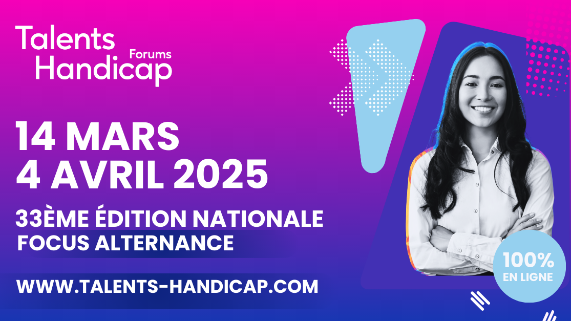 Image d'illustration de l'actualité Forum de recrutement en ligne Talents Handicap du 14 mars au 4 avril 2025