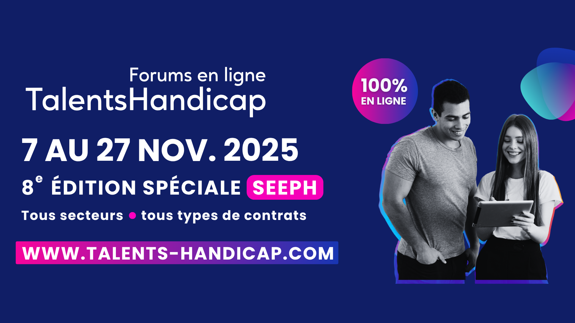 Image d'illustration de l'actualité 8ᵉ édition spéciale SEEPH du forum en ligne Talents Handicap