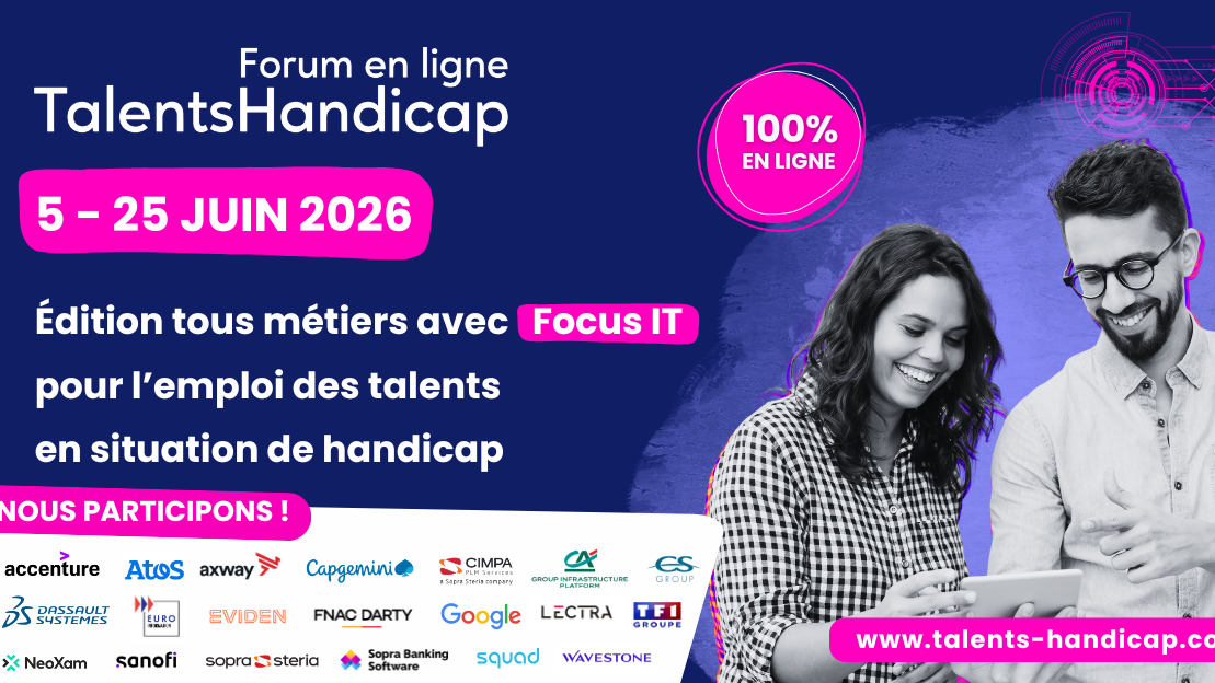 Image d'illustration de l'actualité Forum Talents Handicap — Édition spéciale IT 2026 Informatique · Télécoms 